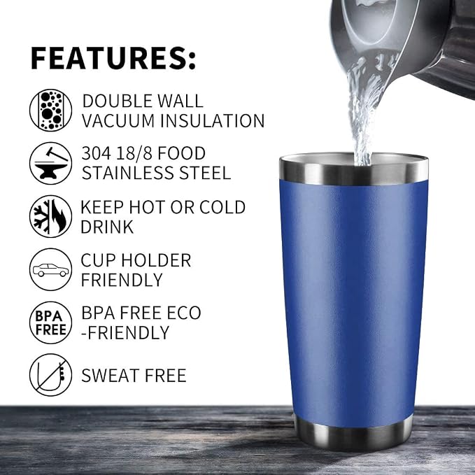 20oz Tumbler Stainless Steel Vacuum Insulated Mug - Image 4