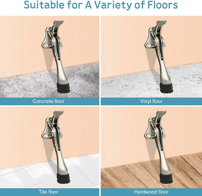 Door Stopper, One-Touch semi-Automatic Metal Door Stopper, - Image 6