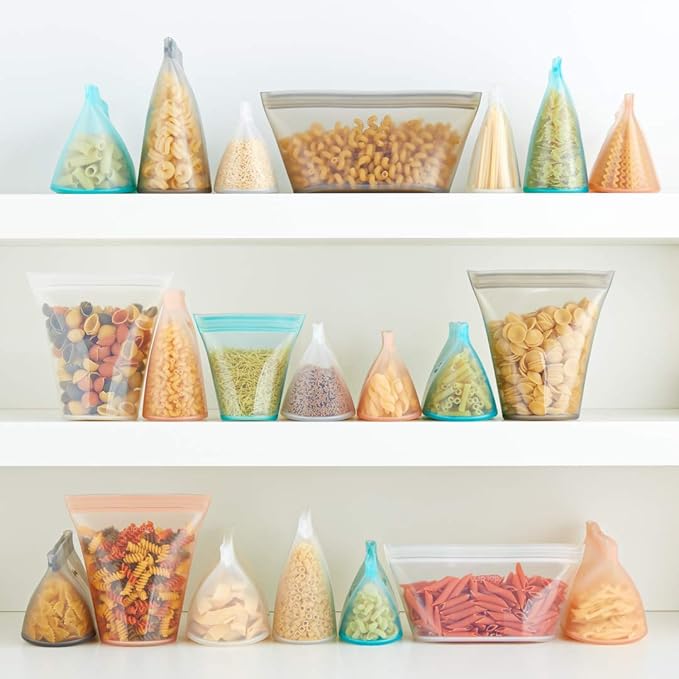 Zip Top Reusable Food Storage Bags | Small Dish | Silicone Meal Prep Container - Image 6