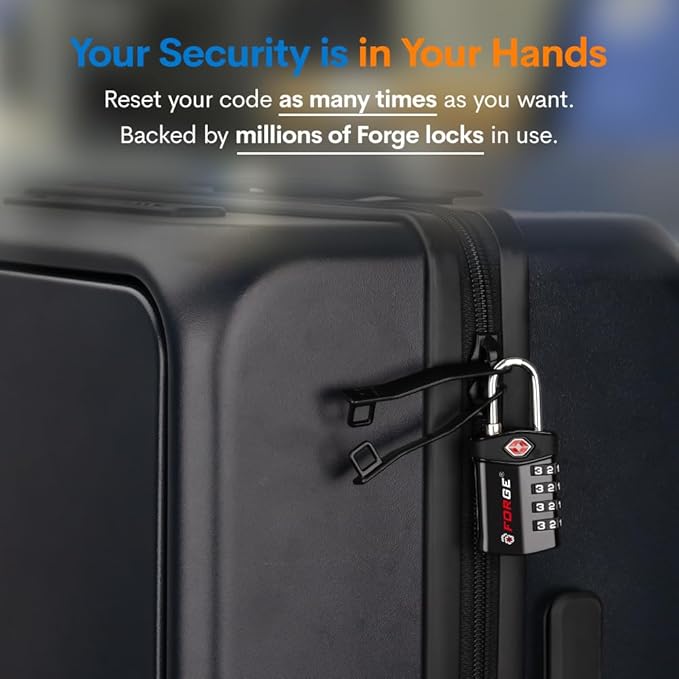 Forge Travel Lock, TSA Approved Luggage Locks - Image 4