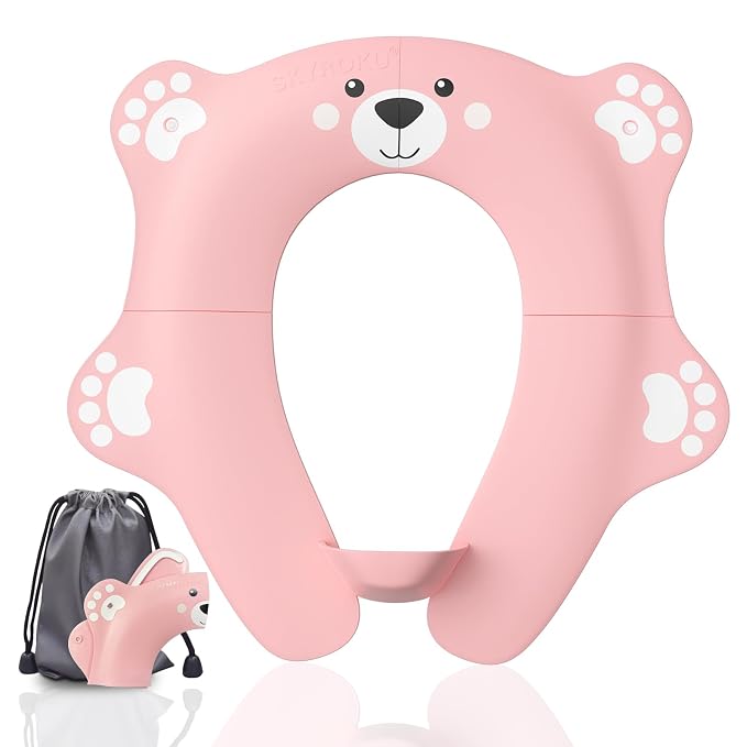 SKYROKU Foldable Kids Toilet Seat – Portable & Anti-Slip Travel Potty Training - Image 8