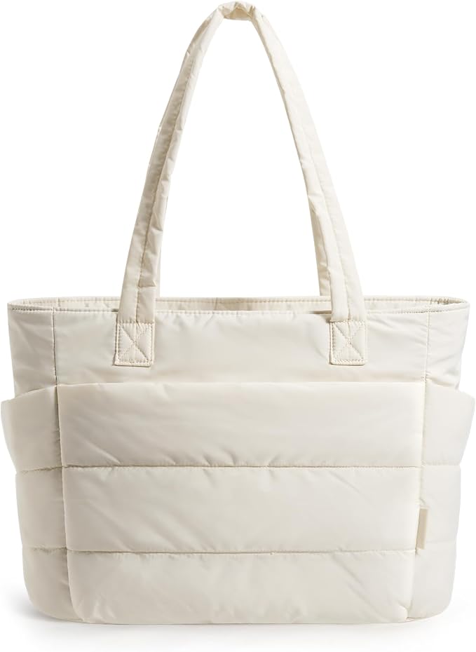BAGSMART Tote Bag for Women, Lightweight Puffy Tote Bag by BAGSMART