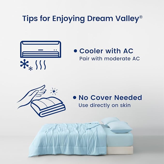 Dream Valley® Outlast® Deepsleep Cooling Comforter, Full/Queen Size, NASA-Grade - Image 6
