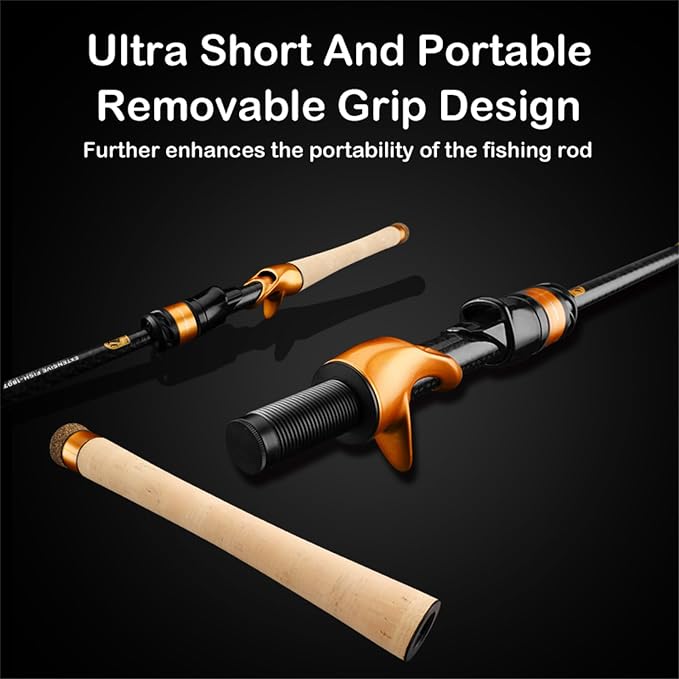 PURELURE Travel Telescopic Fishing Rods, Short Collapsible Fishing Pole - Image 6