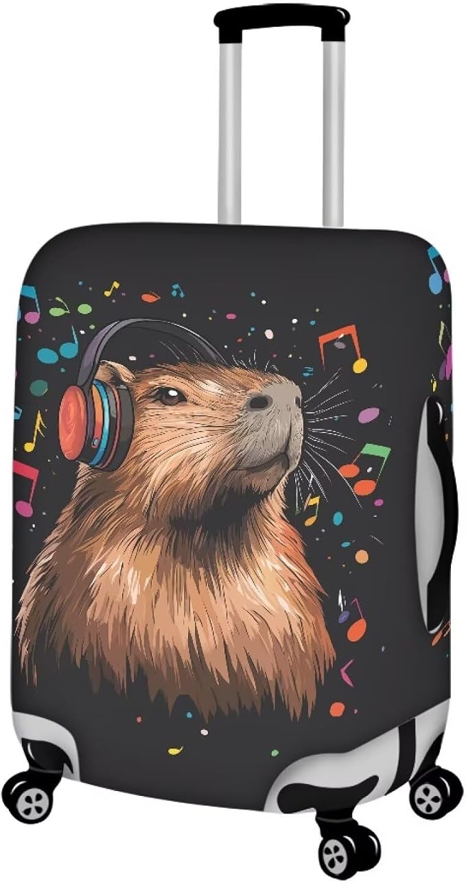 Capybara Luggage Cover Fits 30-32 Inch Luggage Anti-Scratch Spandex Zipper - Image 2