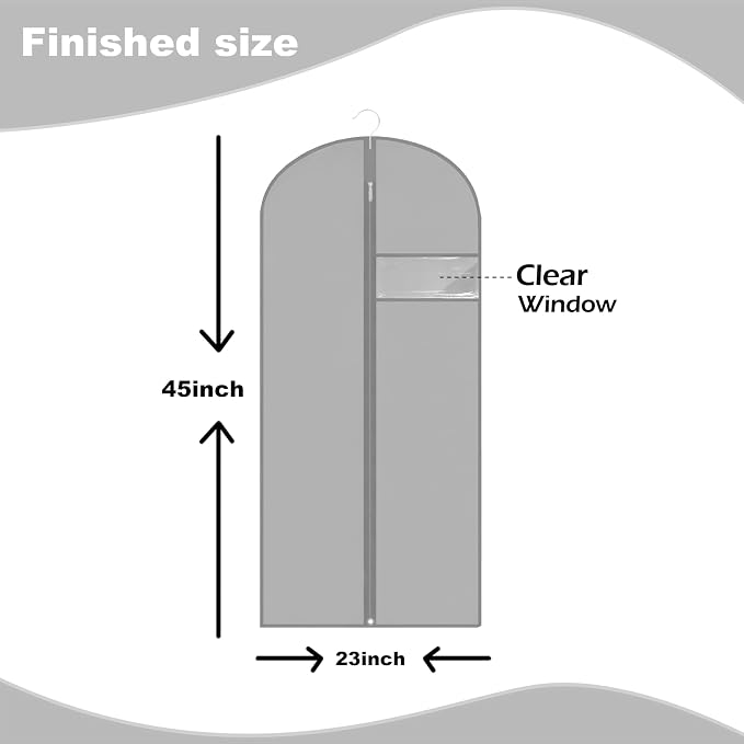 Garment Bags for Hanging Clothes, Dress Bags for Gowns Long, 2 Pack - Image 2
