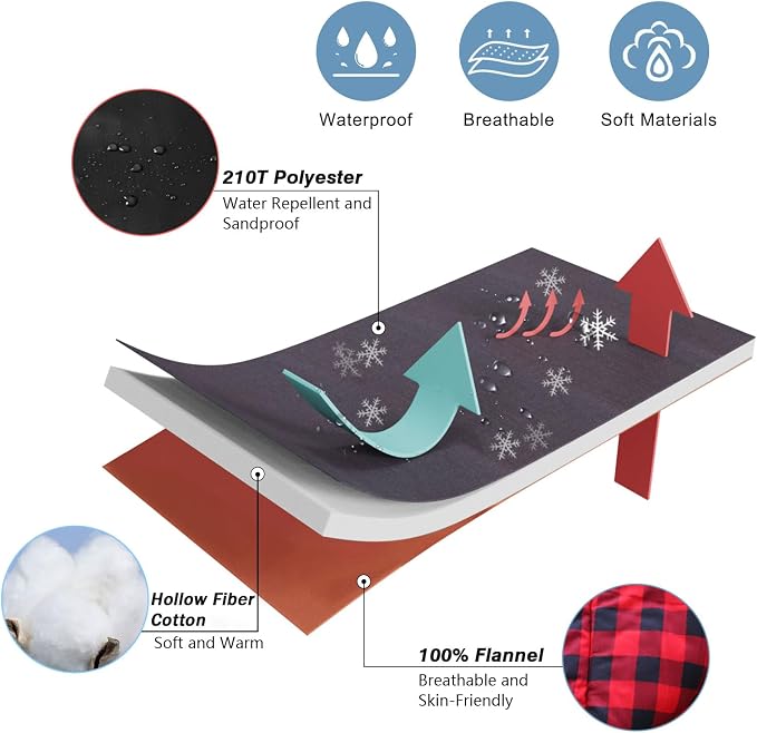 0 Degree Sleeping Bag Cotton Flannel Winter Cold Weather - Image 3
