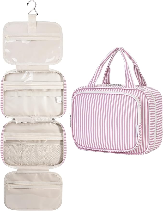 Narwey Striped Hanging Toiletry Bag by Narwey