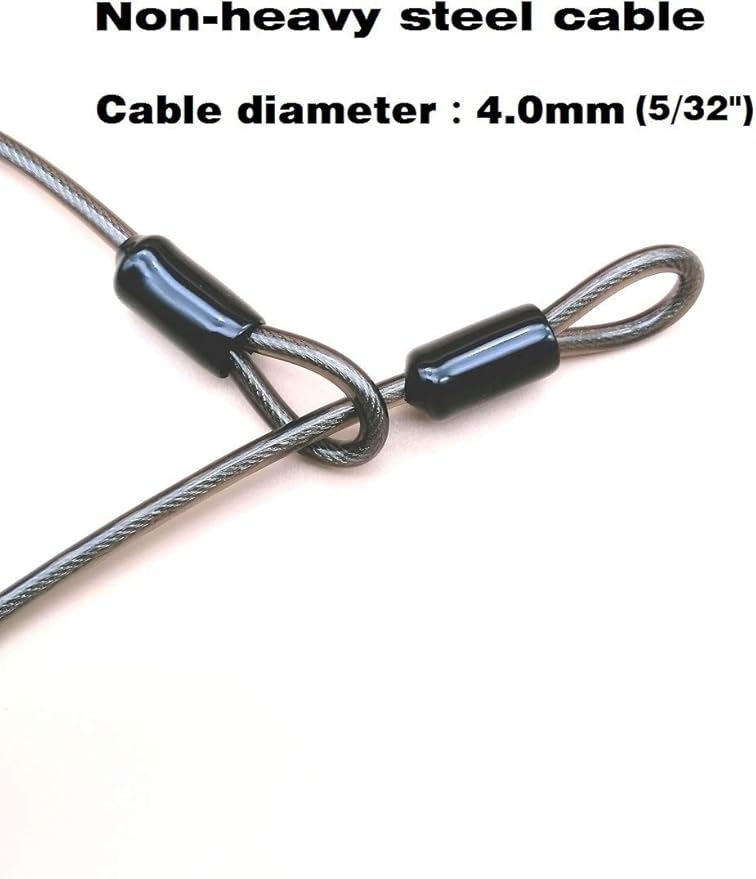 4mm Thick（5/32"） 7FT, 30FT Braided Steel Coated Security Thin Cable Anti-Lost - Image 5