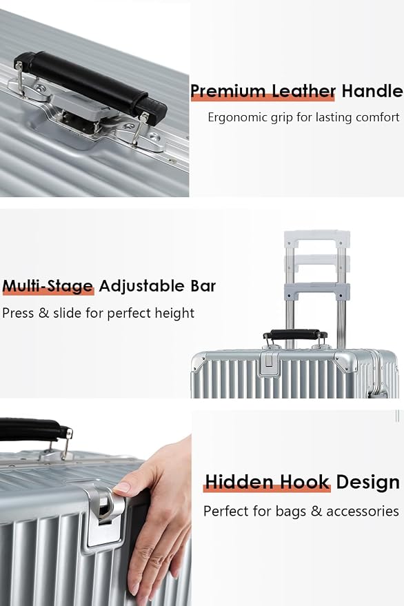 HotWay 26 Inch Hardside Checked Luggage - Image 5