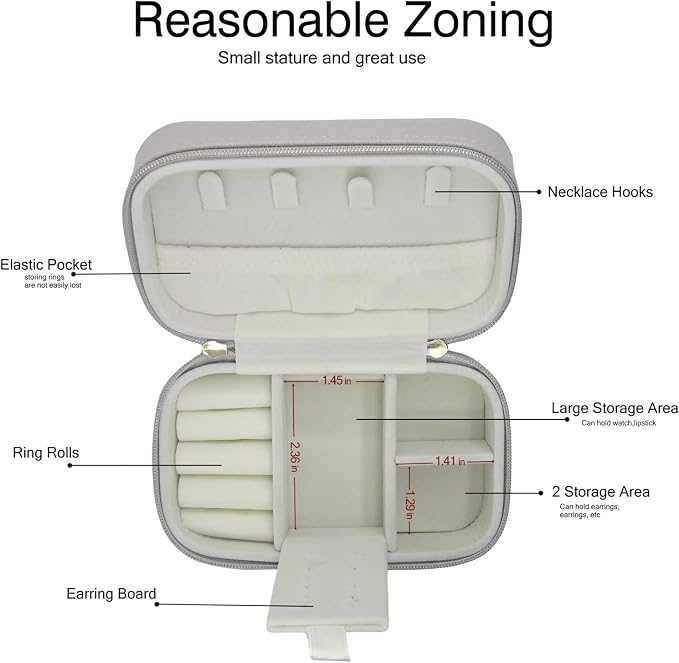 Travel Jewelry Case Small Suitable - Image 3