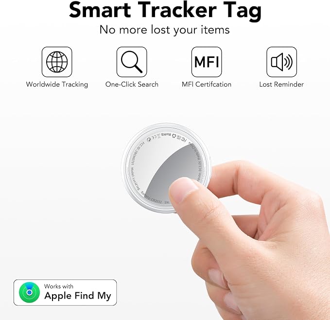 2025 New Air Tracker Tags-2 Pack, Replaceable Battery, Key Finder and Item - Image 2