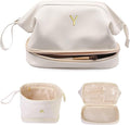 Travel Essentials for Friends Female Mom, Personalized Makeup Bag, Double Layer by Vogewood