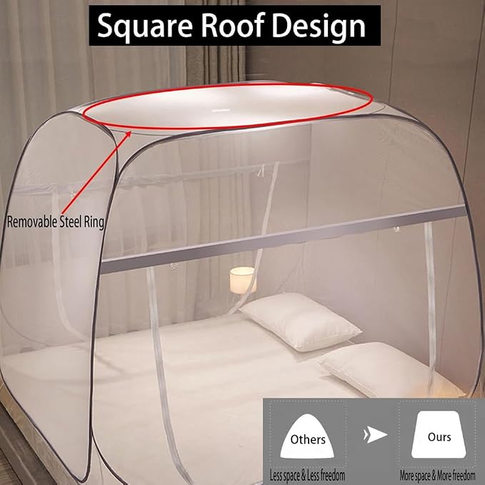 Pop-Up Mosquito Net Tent for Beds Portable Folding Canopy - Image 3