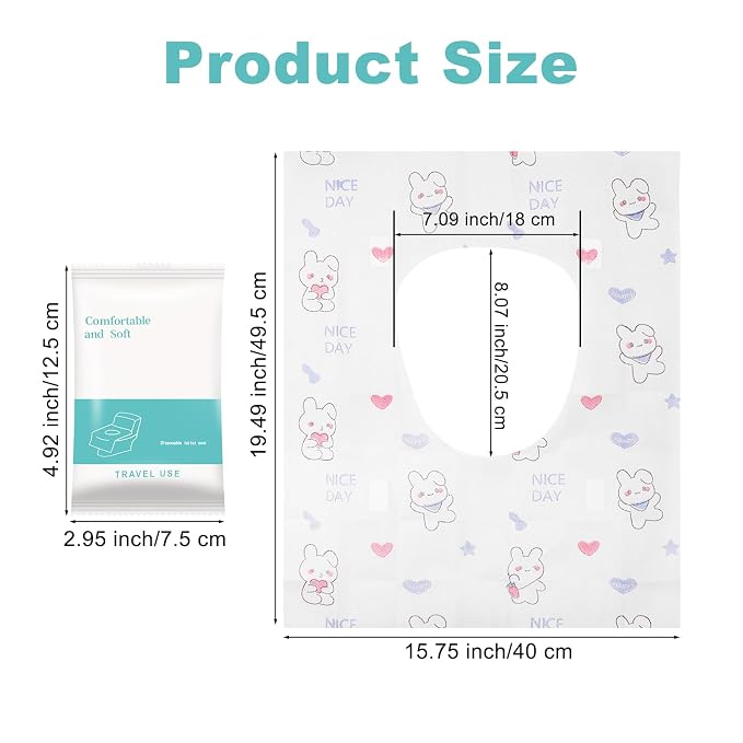 5 Packs Toddler Toilet Seat Covers Disposable, Disposable Toilet Seat Covers - Image 2