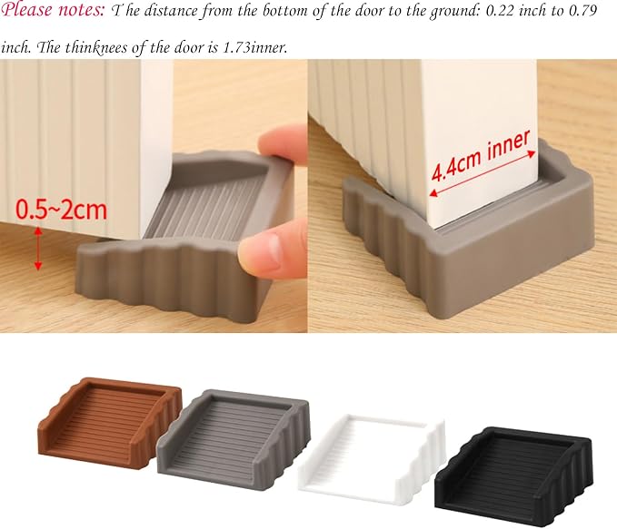 Rubber Doors Stops Door Stop Wedges, Door Wedges to Keep Door Open - Image 2