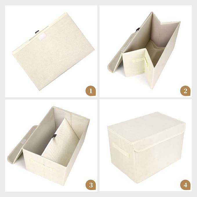 Large 42 Quarts Collapsible Stackable Storage Bins Cube - Image 6