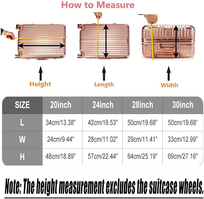 30 Inch Clear PVC Luggage Cover, 0.2mm Thick Lightweight Waterproof, - Image 8
