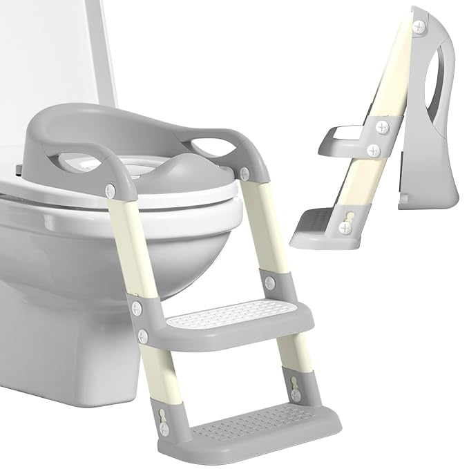 Potty Training Seat with Step Stool Ladder, Adjustable Foldable Potty Seat by Unknown