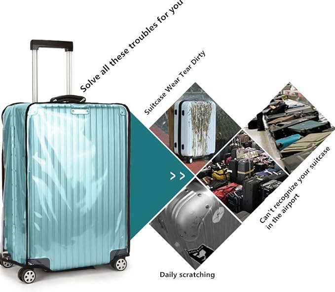Suitcase Covers for Luggage – TSA Approved Clear PVC Luggage Protector Cover - Image 10