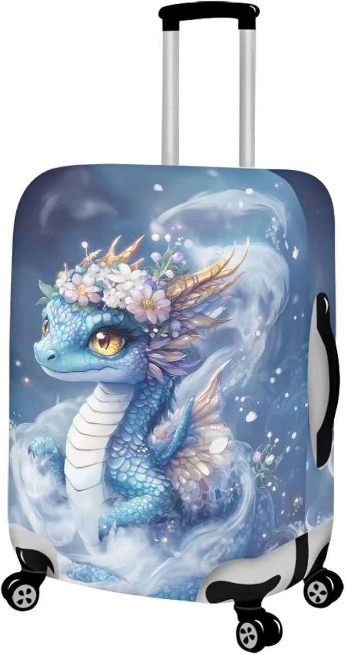Dragon Luggage Cover Universal Fit 30-32 Inch Anti-Slip Elastic Spandex - Image 2