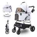 Dog Cat Stroller, Foldable 4 Wheels Dog Stroller by quolliter