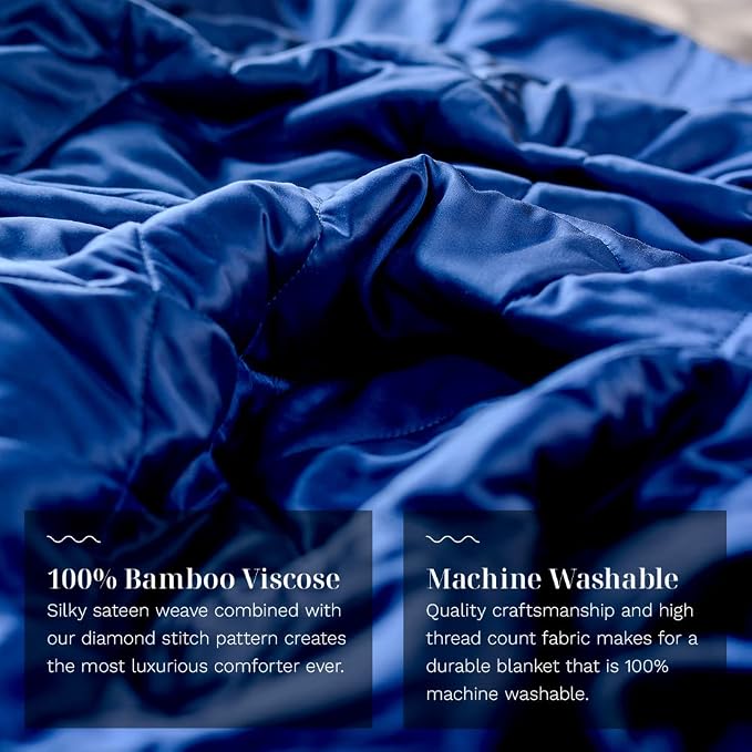 LUXOME Lightweight Blanket | 100% Rayon from Bamboo Fabric & Fill | Full/Queen - Image 4