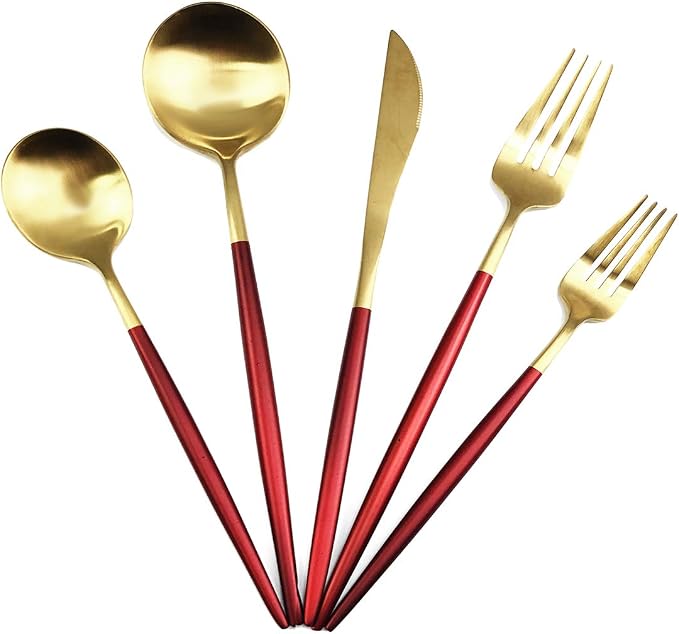 Gugrida 20-Piece 18/10 Stainless Steel Flatware Silverware, Luxury Dinnerware by Gugrida