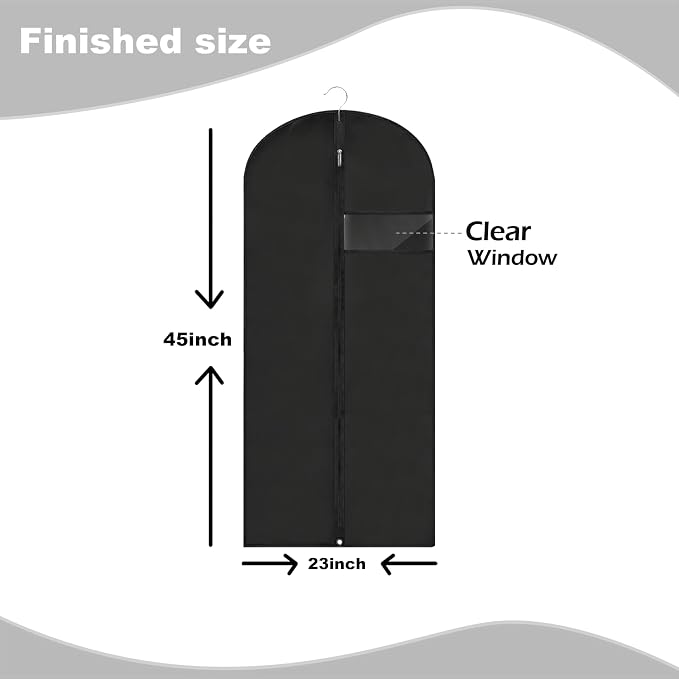 Garment Bags for Hanging Clothes, Dress Bags for Gowns Long - Image 2