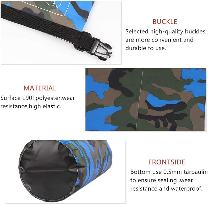 Waterproof Dry Bag 2L/5L/10L/15L/20L/30L, Roll Top Sack Keeps Gear Dry - Image 4