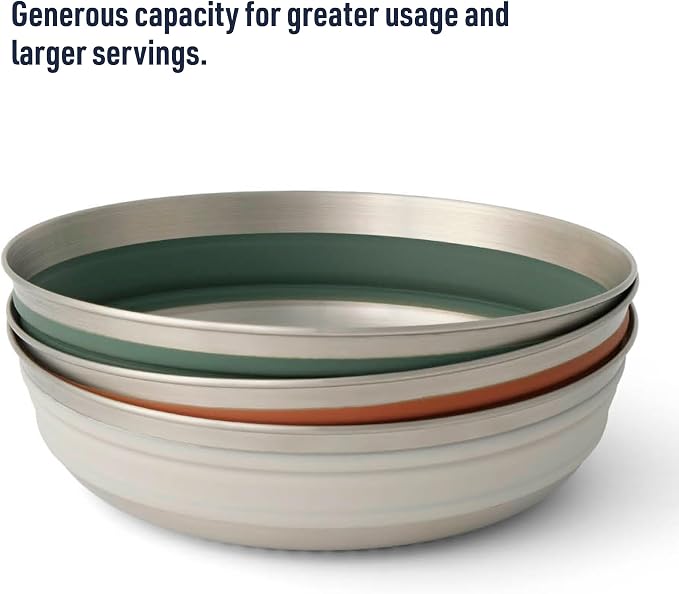 Sea to Summit Detour Stainless Steel Collapsible Bowl, Moonstruck Grey - Image 5