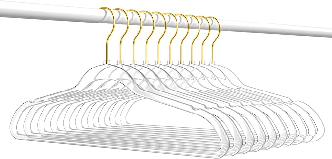 Premium Clear Invisible Acrylic Hangers, 20 Pack Ultra Slim & Space Saving Suit - Image 8