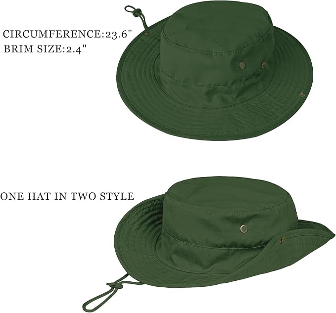 Sun Hats for Men Women Boonie Hat Foldable Fishing Hat UPF 50+ Bucket Hat for - Image 2