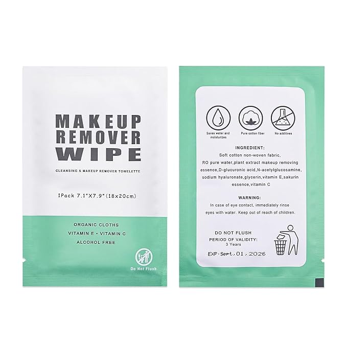 100 pcs Disposable Skin Cleansing Wipes, Individual Wrapped, Convenient - Image 7