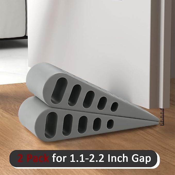 JQK Rubber Door Stopper Wedge, Wooden Floor, DSB61-GY-P9 - Image 7