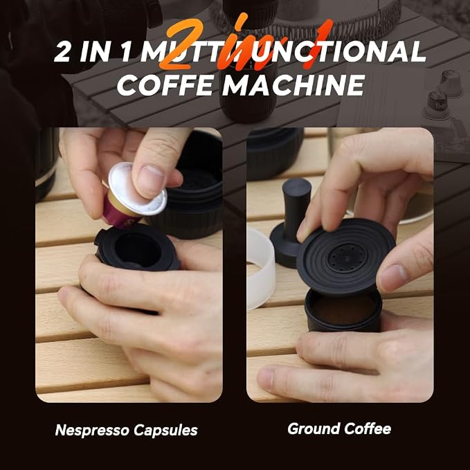 Portable Coffee Maker Travel Espresso Machine 120W Red Color, 19 Bar Pressure - Image 5