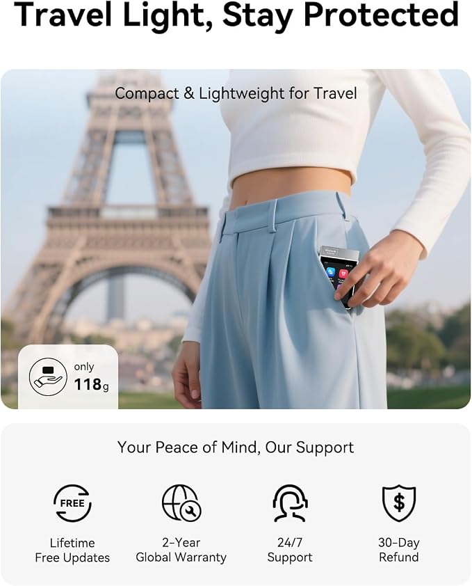 Wooask A9 Translation Earbuds Real Time Support Calls & Hotspot Sharing - Image 8