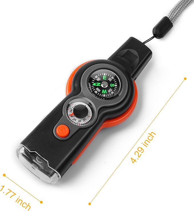 Emergency Survival Function Whistle, Outdoor Multifunctional Tool Safety Whistle - Image 6