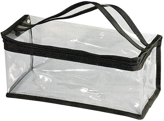 Small Rectangular Clear PVC Makeup Bag Make Up Artist Tool Organizer Pouch Bag by JulaVance
