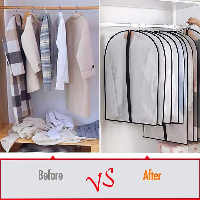 Hanging Garment Bag Suit Bags for Closet Storage Garment Bags for Hanging - Image 5