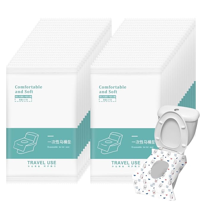 50 Pack Toilet Seat Covers Disposable, Portable Toilet Seat Cover - Image 7