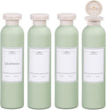 ASEVAT 8.8oz 4Pcs Green Plastic Refillable Travel Shampoo and Conditioner by ASEVAT