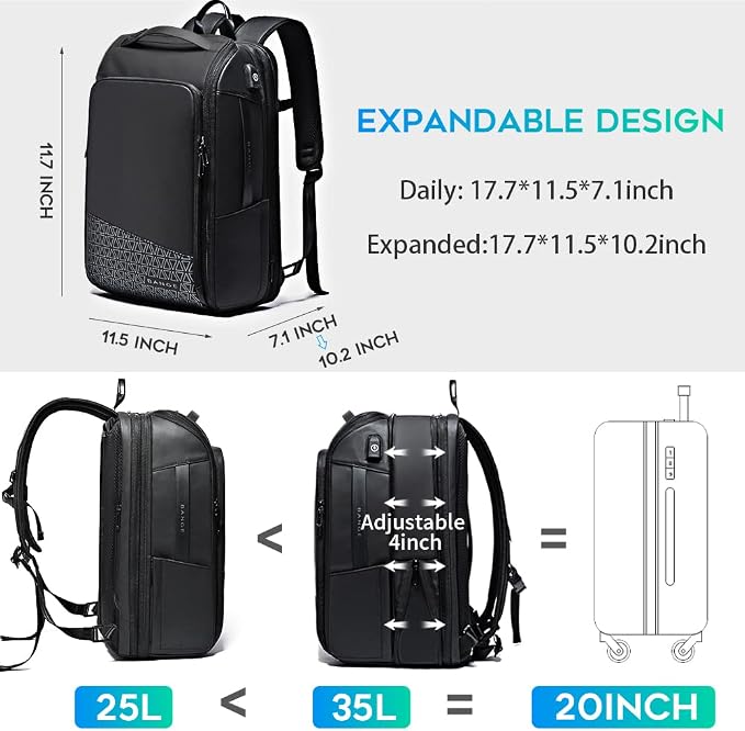 BANGE Travel Backpacks, Weekender Carry On Backpack, Waterproof Men's Business - Image 2