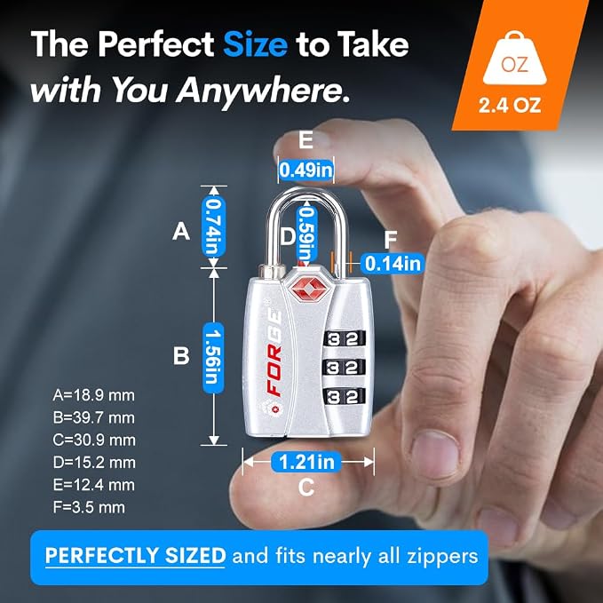 Forge TSA Luggage Combination Lock - Image 4