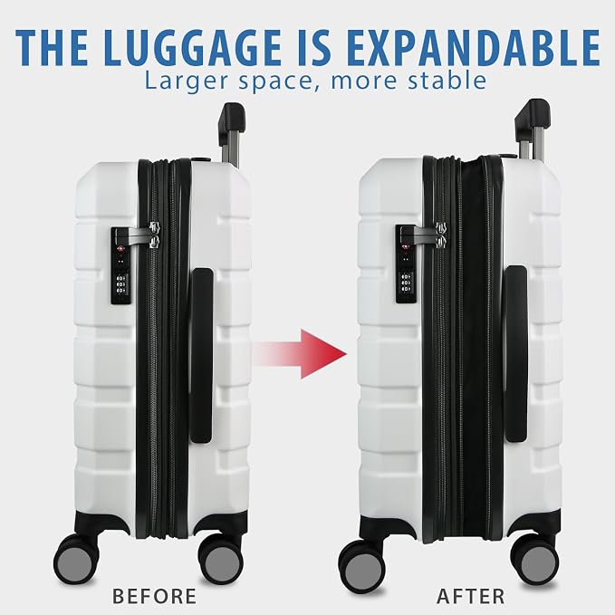 KROSER Hardside Expandable Carry On Luggage - Image 5