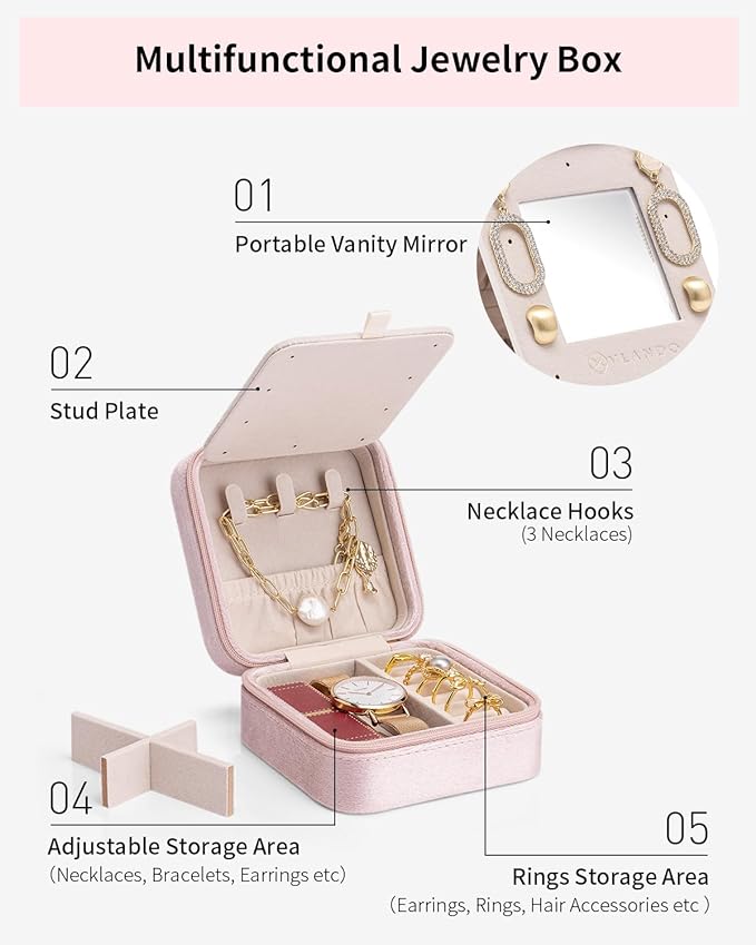 Vlando Jewelry Box for Aunt Gifts from Niece Nephew, Birthday Gifts for Aunt - Image 4
