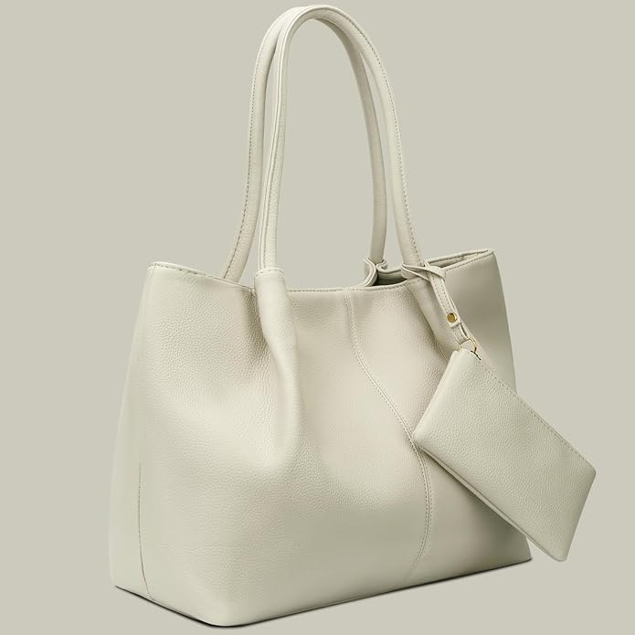 KKXIU Tote Bag for Women Vegan Leather Shoulder Purse Large Capacity Travel Bag - Image 2