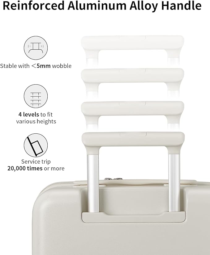 aji Expandable Top Opening 24 Inch Checked Luggage - Image 7