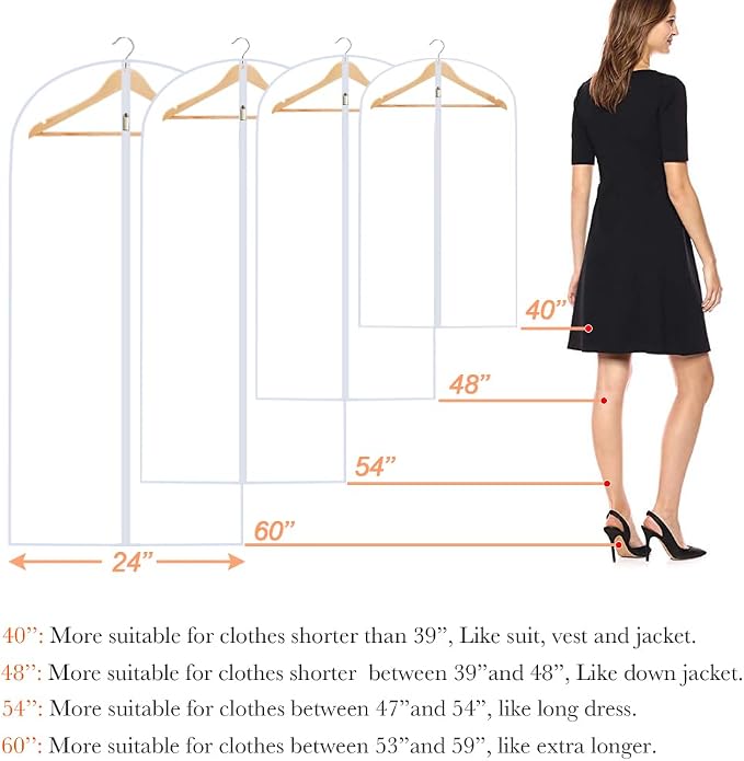 Garment Bags for Closet Storage Wedding Dress Garment Bag Clothes Bags for - Image 2