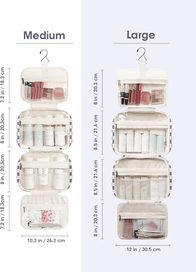Narwey Hanging Toiletry Bag for Women Travel Makeup Bag Organizer Toiletries - Image 6